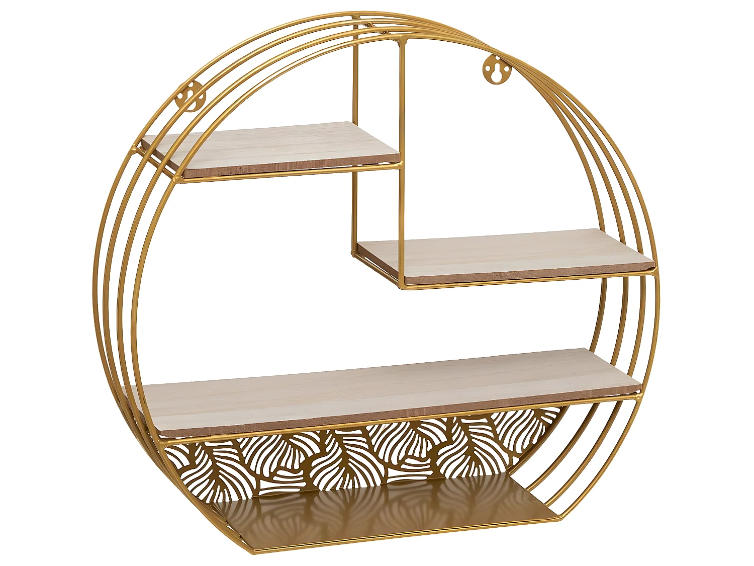 Etagère murale en Métal Doré 39 x 36 cm