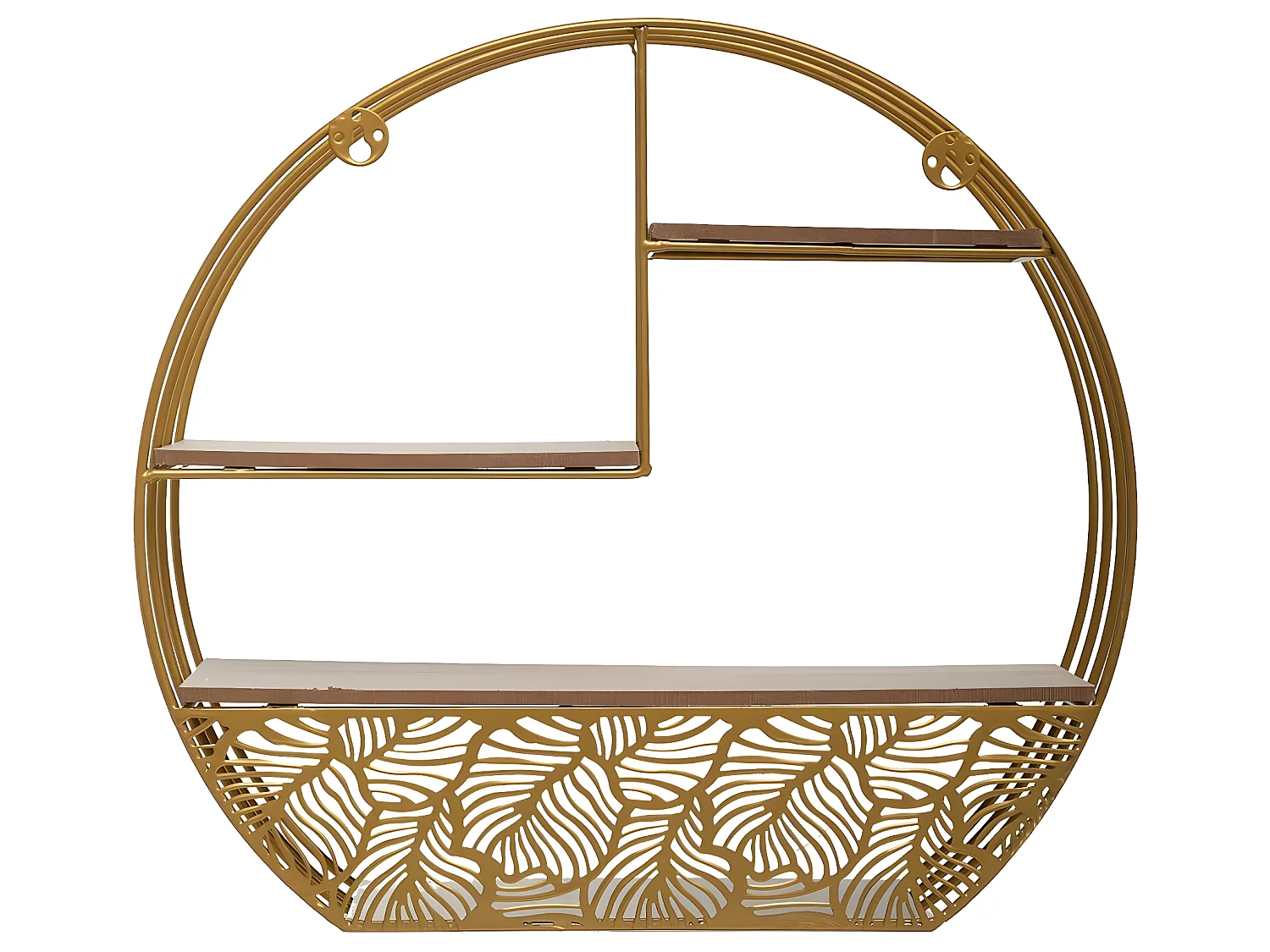 Etagère murale en Métal Doré 39 x 36 cm