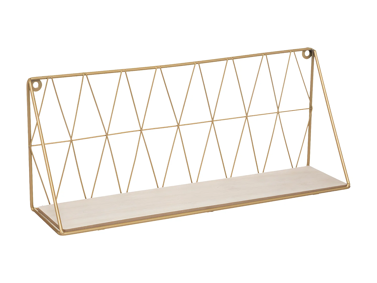 Etagère murale en Métal filaire Doré 48 x 20 cm
