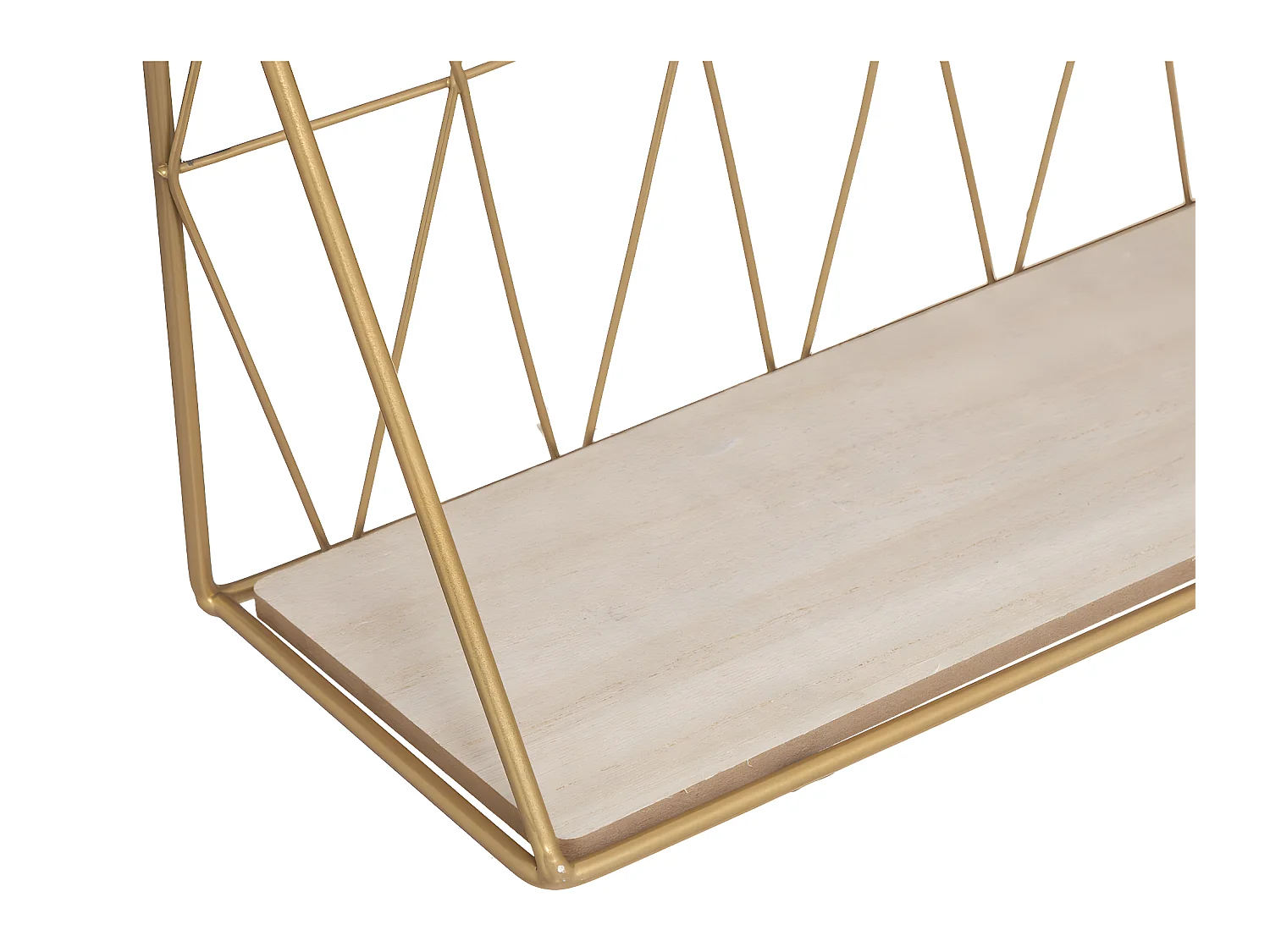 Etagère murale en Métal filaire Doré 48 x 20 cm