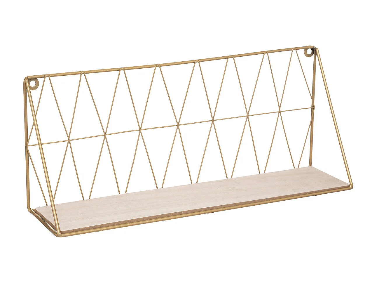 Etagère murale en Métal filaire Doré 48 x 20 cm