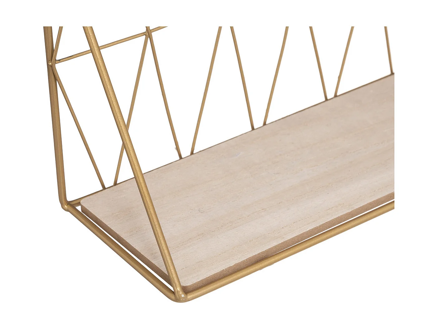 Etagère murale en Métal filaire Doré 48 x 20 cm