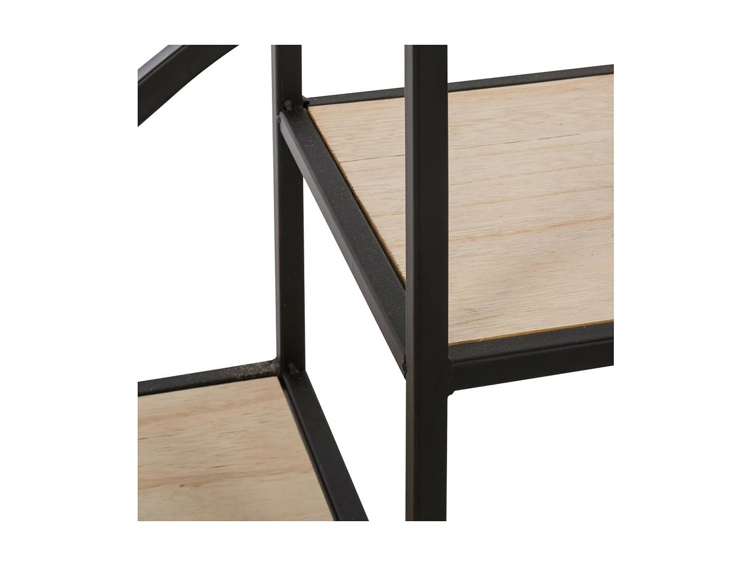 Étagère murale en Bois et Métal Noir D 78 cm