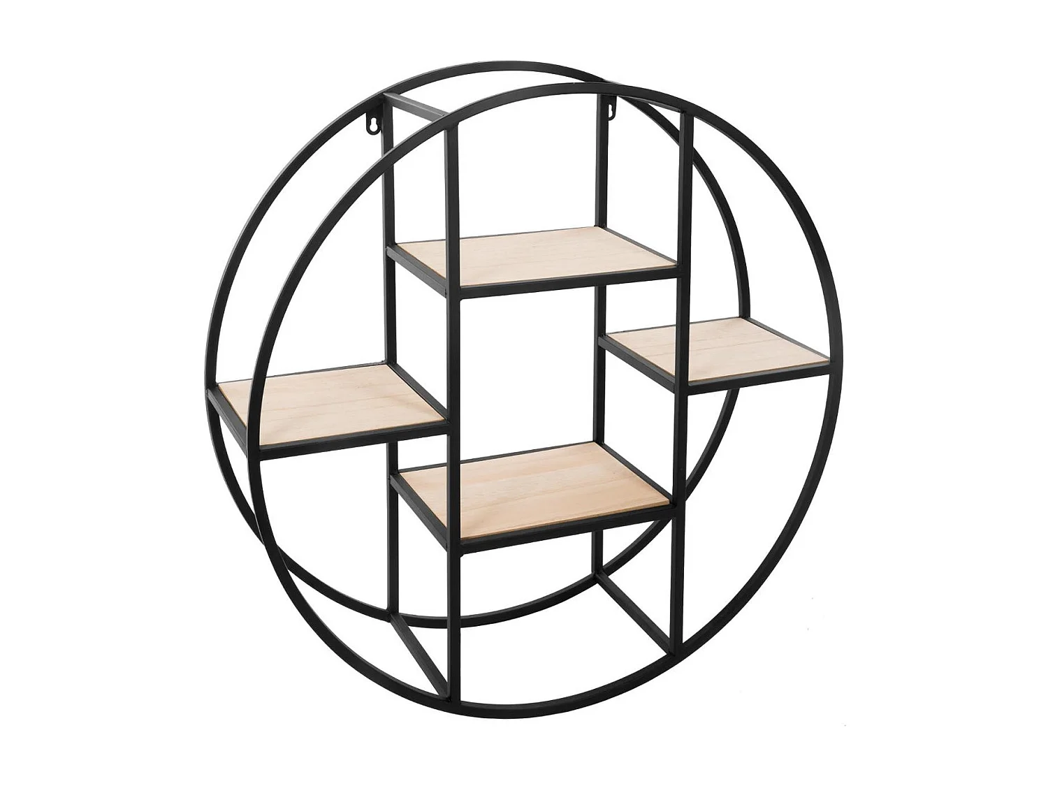 Étagère murale en Bois et Métal Noir D 78 cm