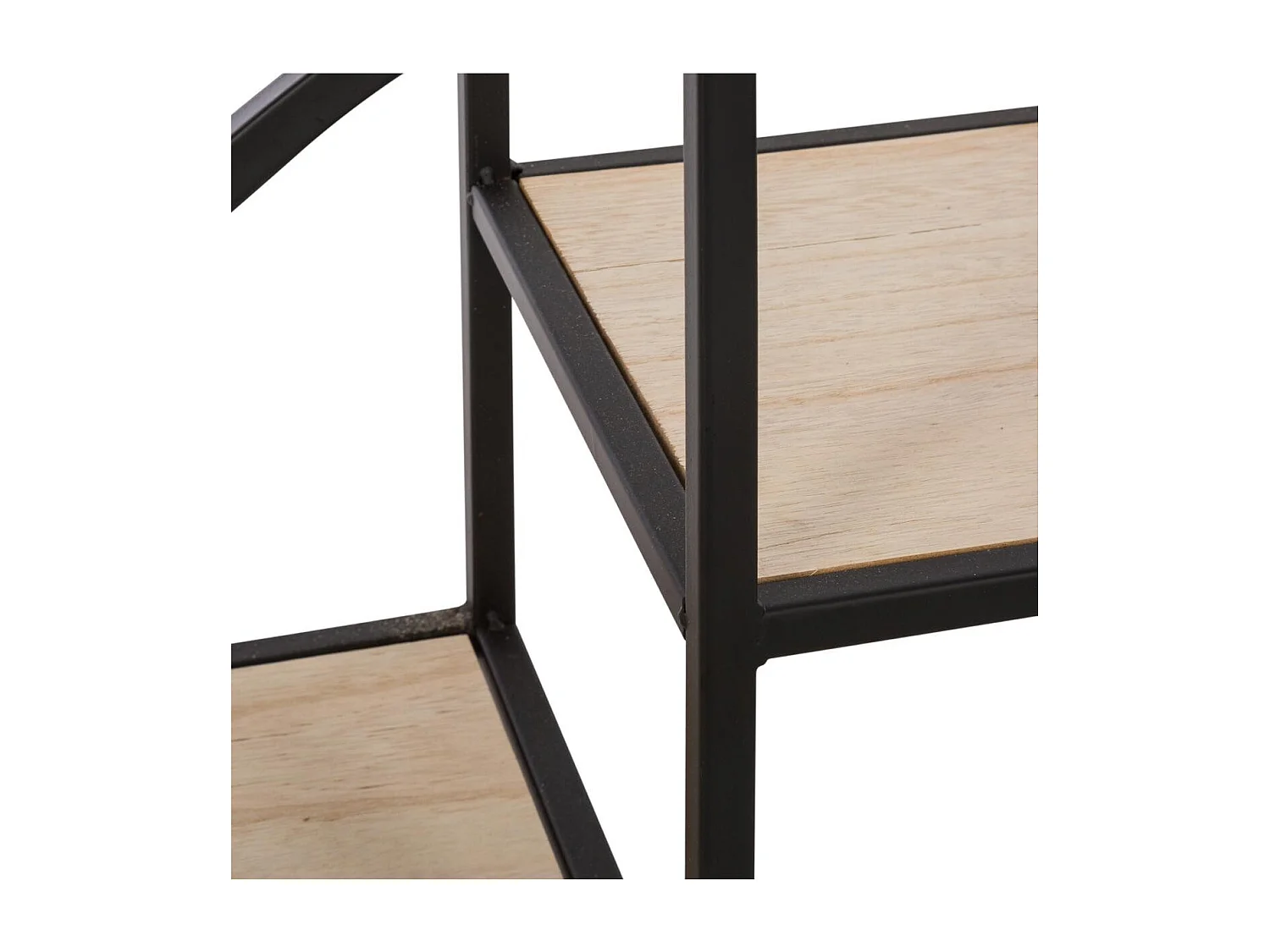 Étagère murale en Bois et Métal Noir D 78 cm