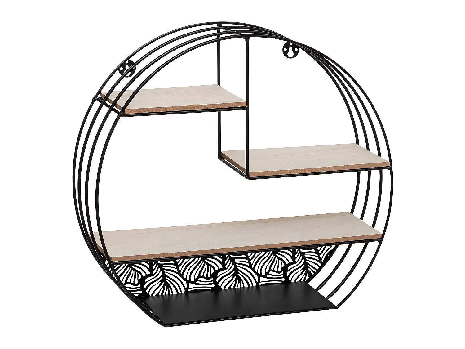 Etagère murale en Métal Noir 39 x 36 cm