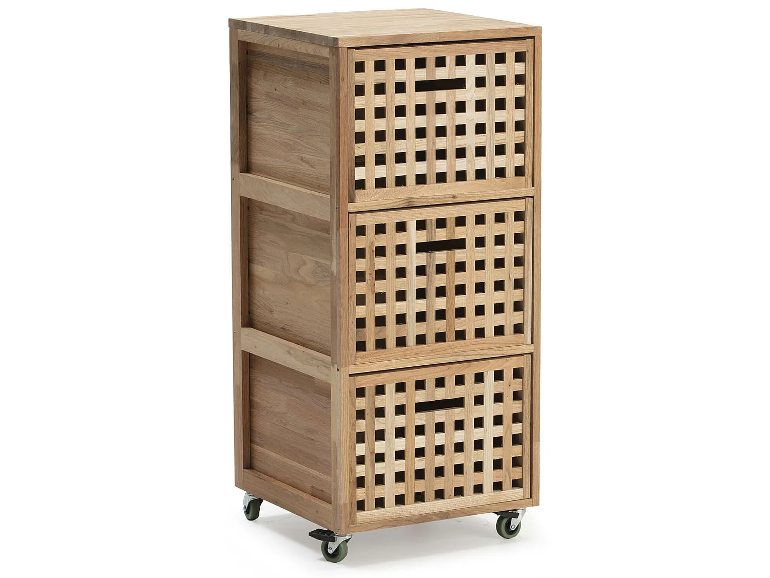 Meuble de salle de bain Bukit 3 tiroirs à roulettes