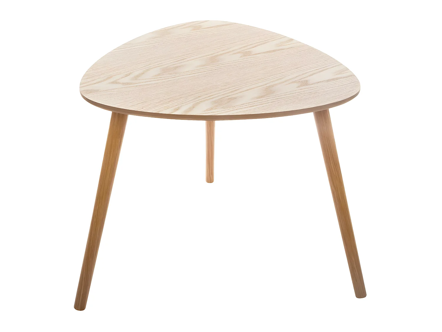 Lot de 3 tables à café gigogne en bois clair et pieds bois naturel