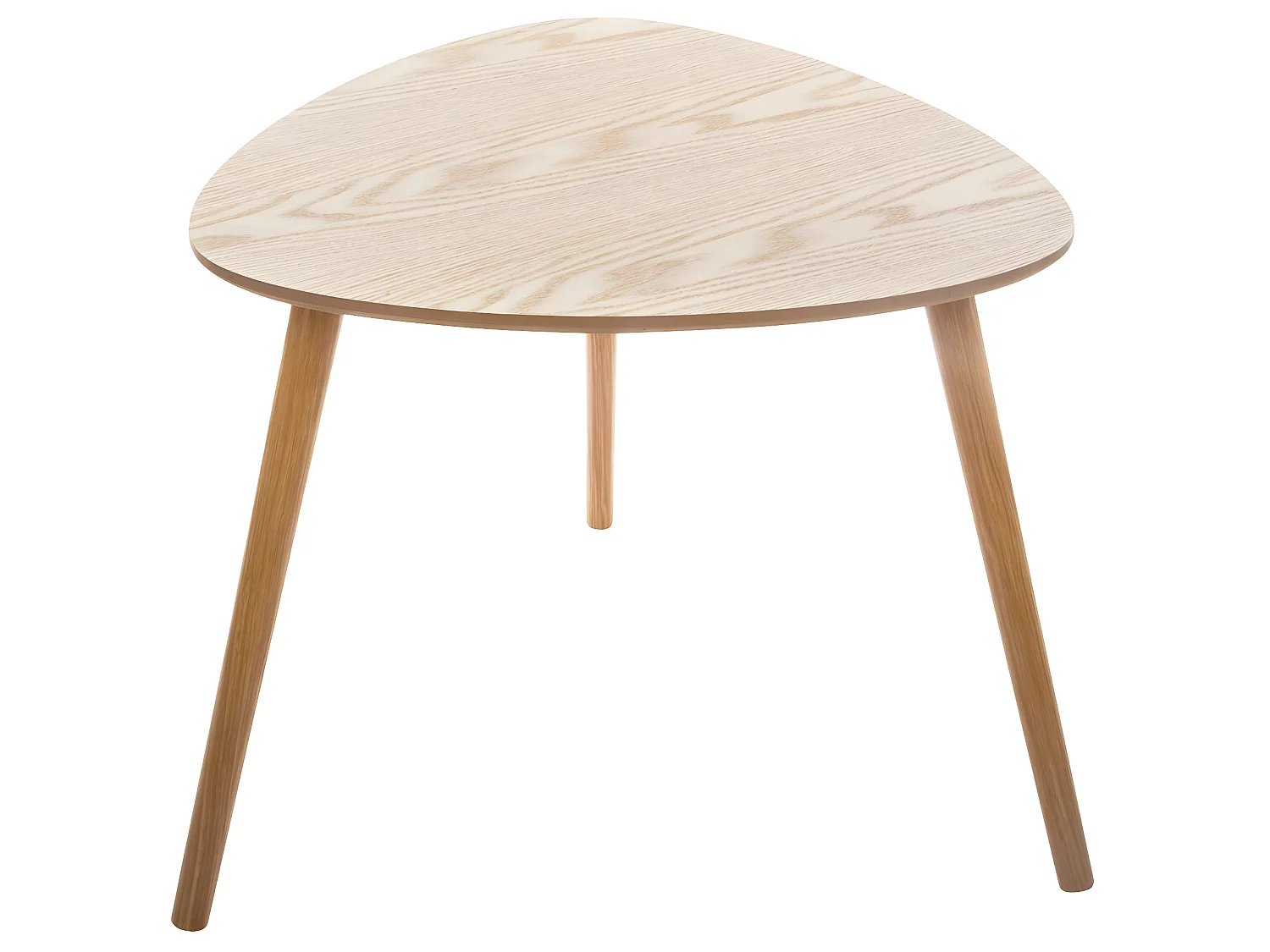 Lot de 3 tables à café gigogne en bois clair et pieds bois naturel