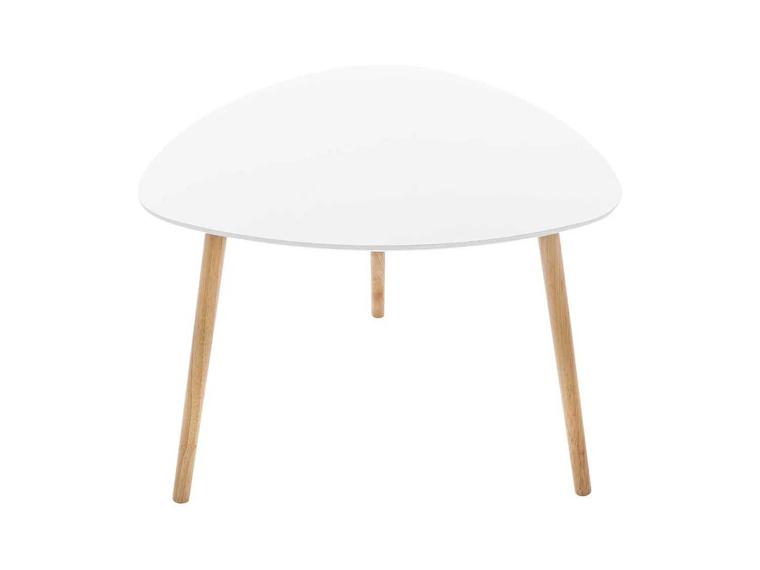 Table à café en Bois blanc et pieds en Bois naturel