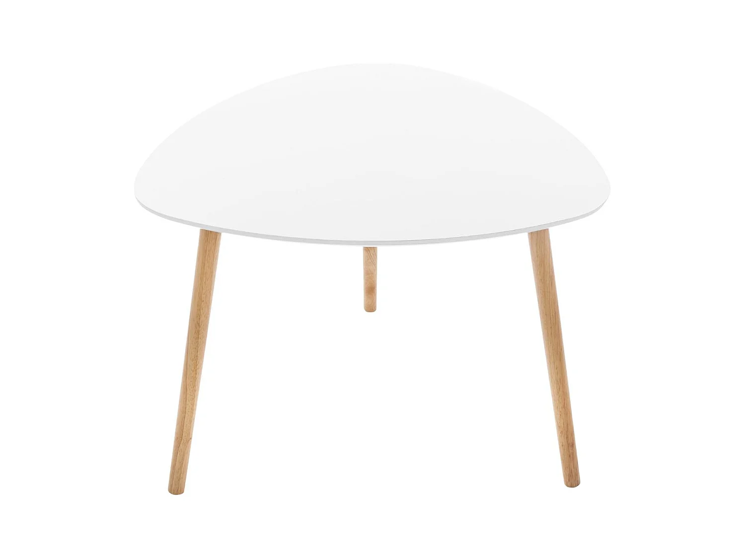 Table à café en Bois blanc et pieds en Bois naturel