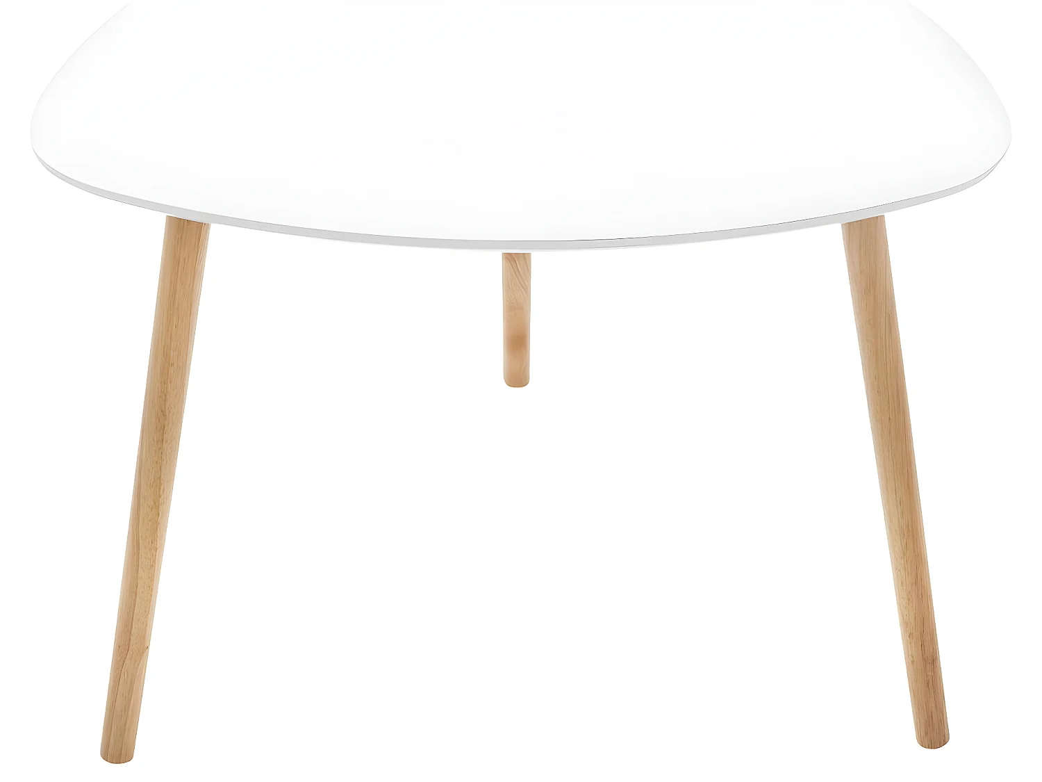 Lot de 3 tables à café gigogne en Bois blanc et pieds bois naturel