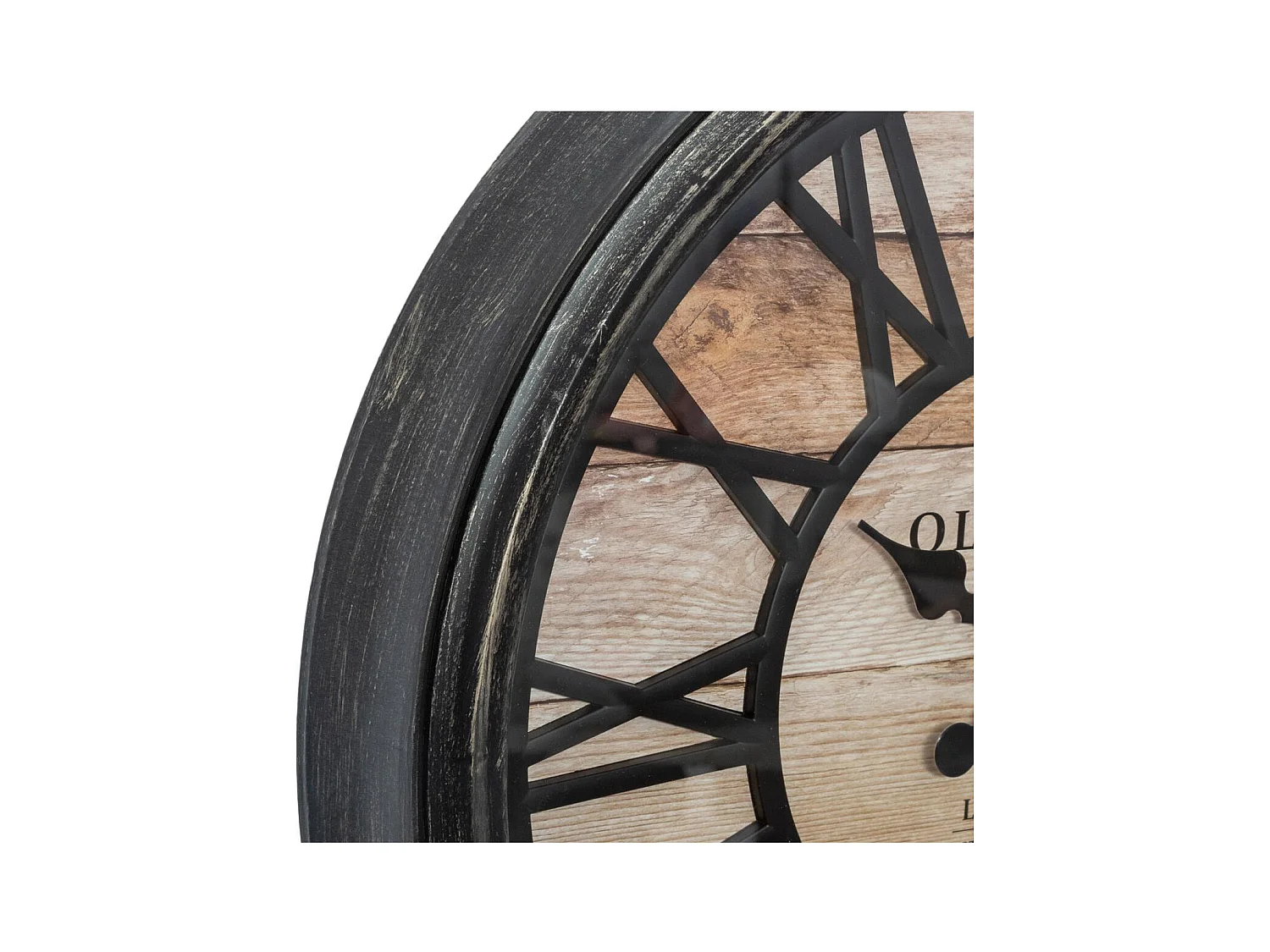 Pendule murale rétro industriel en relief D 50 cm