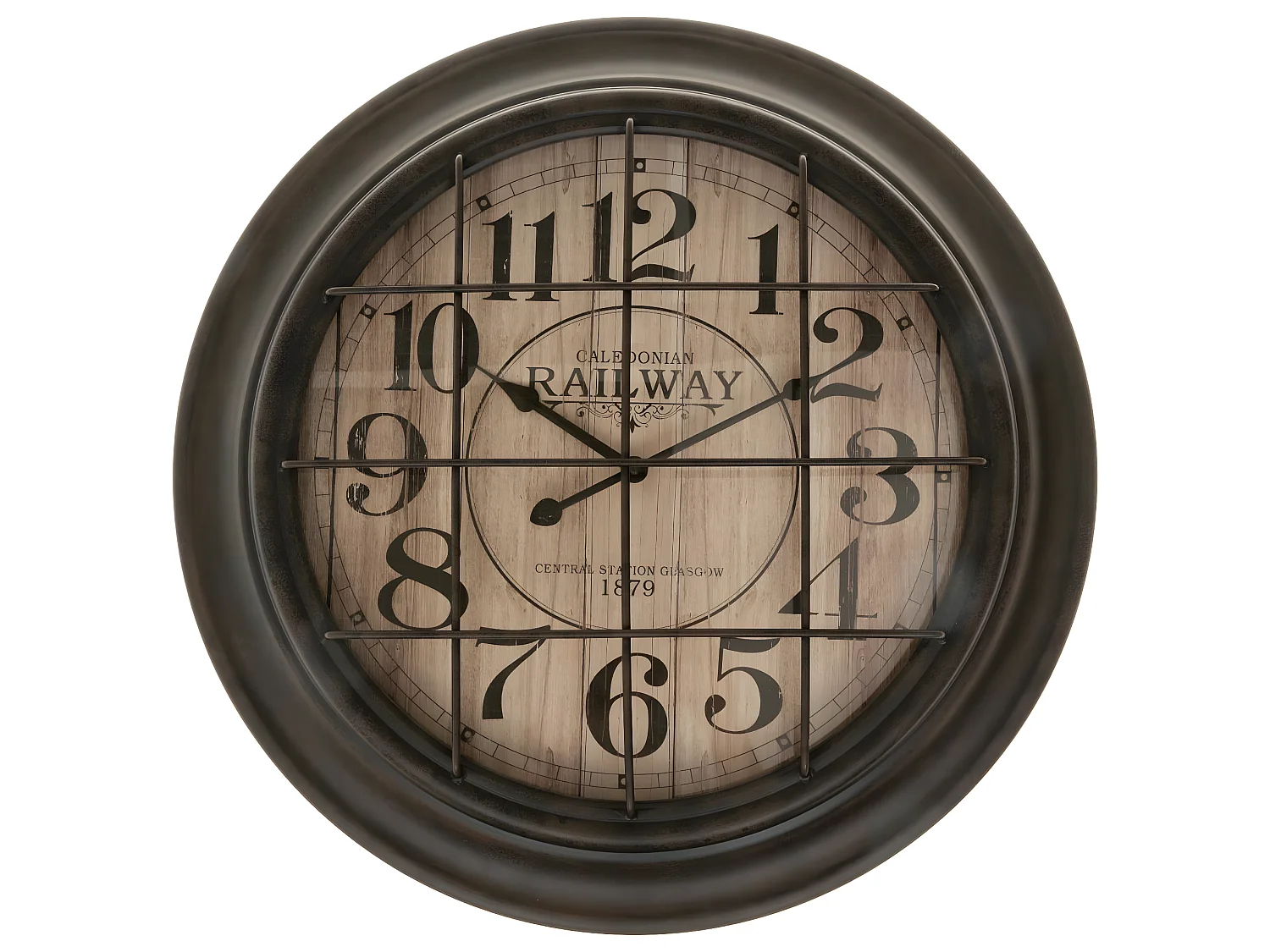 Pendule murale en Métal style industriel D 56.5 cm