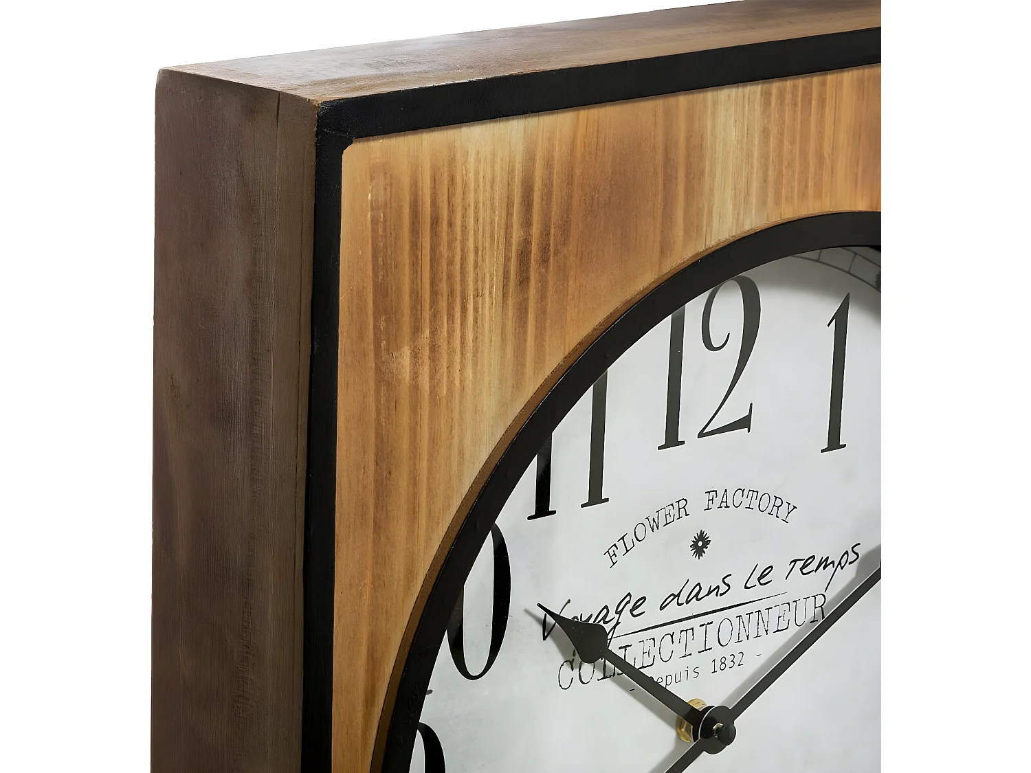 Grande Pendule murale silencieuse avec Mémo Ardoise H 115 cm