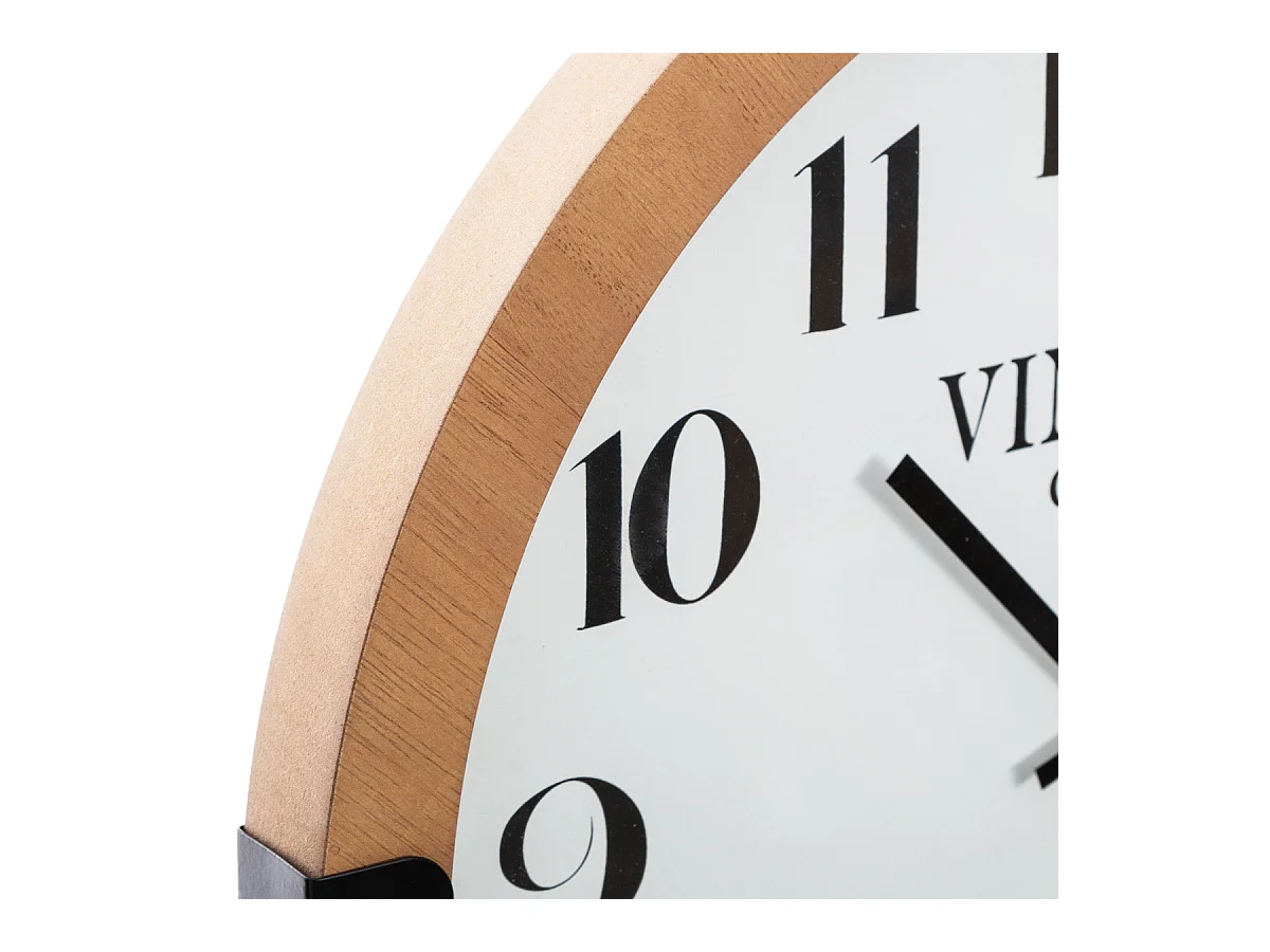 Pendule murale en bois forme gousset D 38 cm