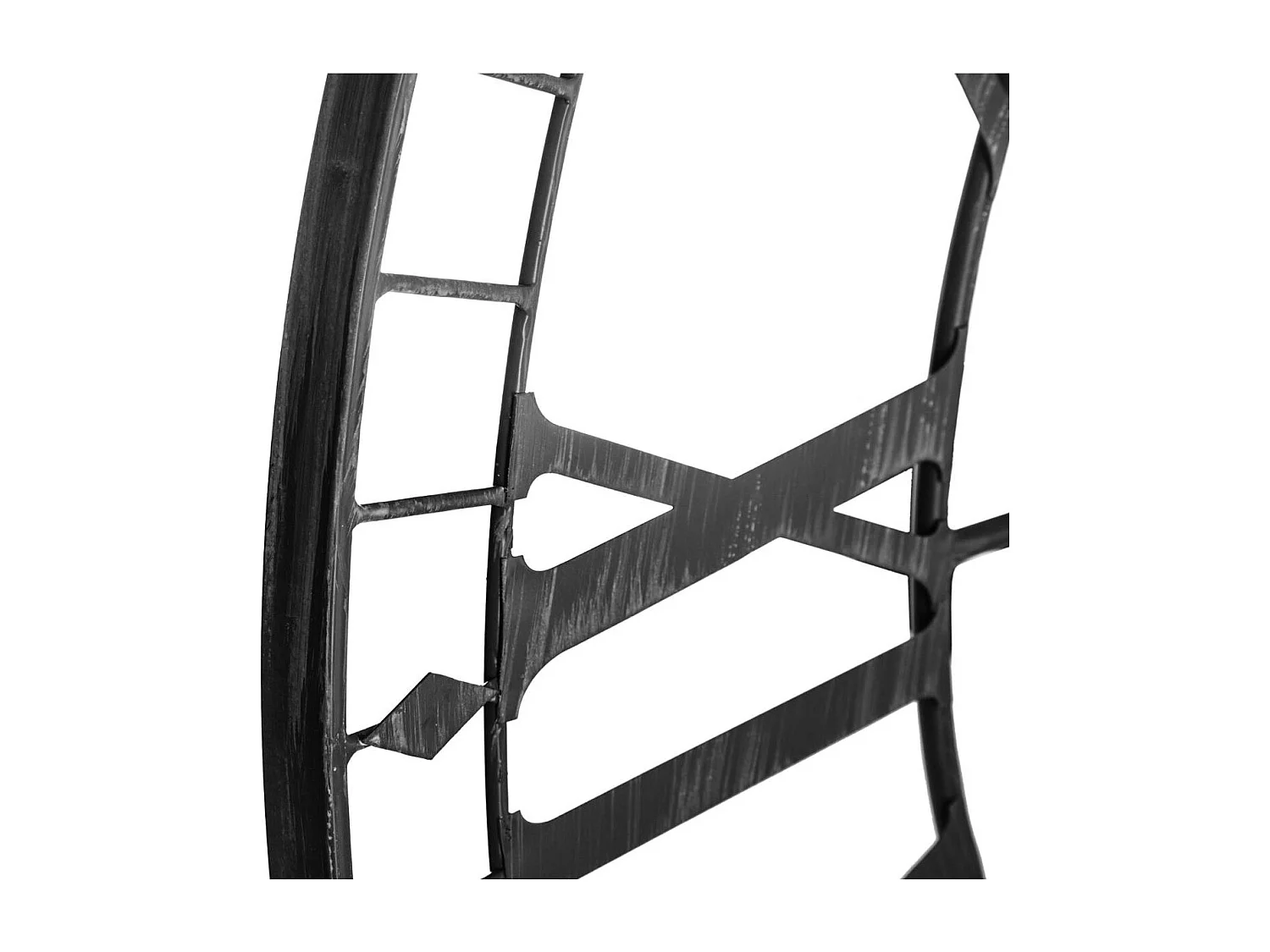 Grande Pendule murale métal rétro et vintage Noir D 88 cm