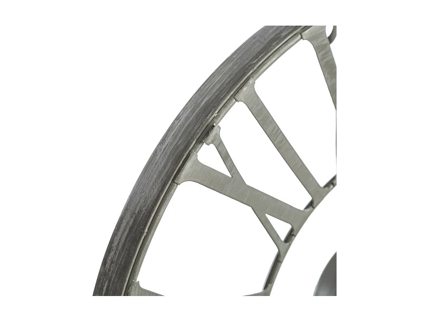 Pendule murale en métal Vintage Industriel gris D 36,5 cm