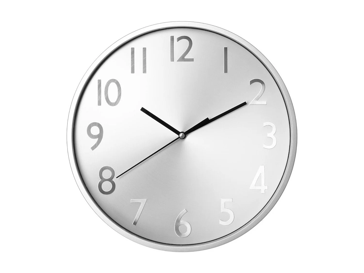 Pendule murale moderne Argent D 30 cm