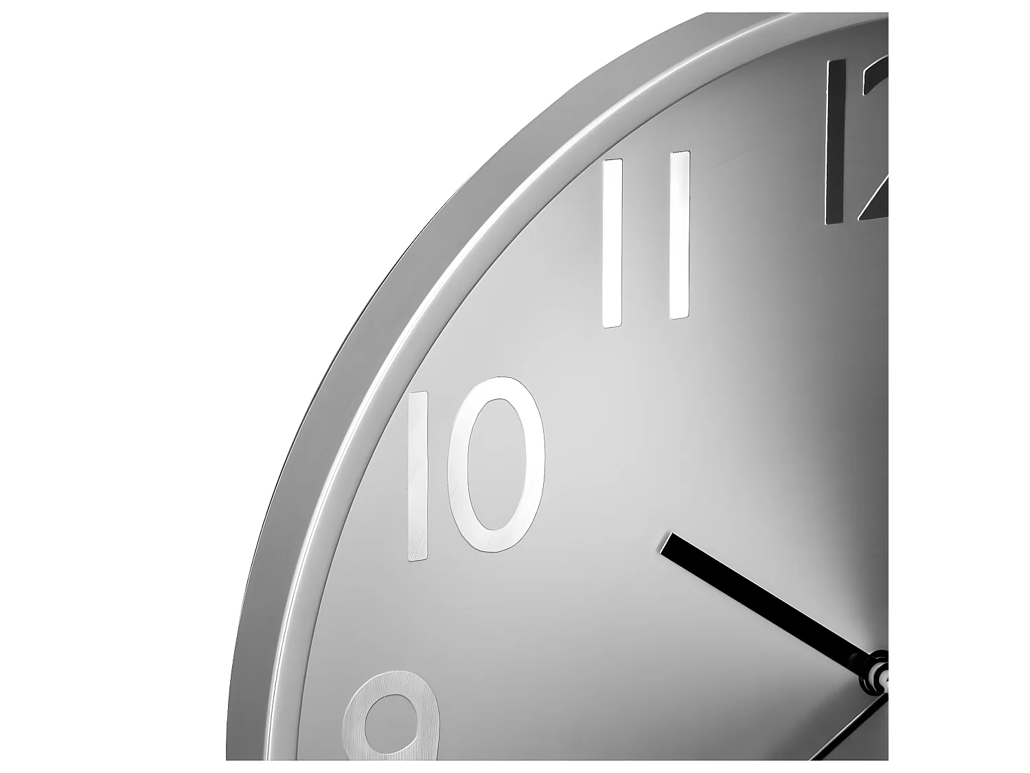 Pendule murale moderne Argent D 30 cm