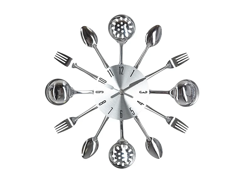 Pendule murale en métal déco cuisine D 38 cm