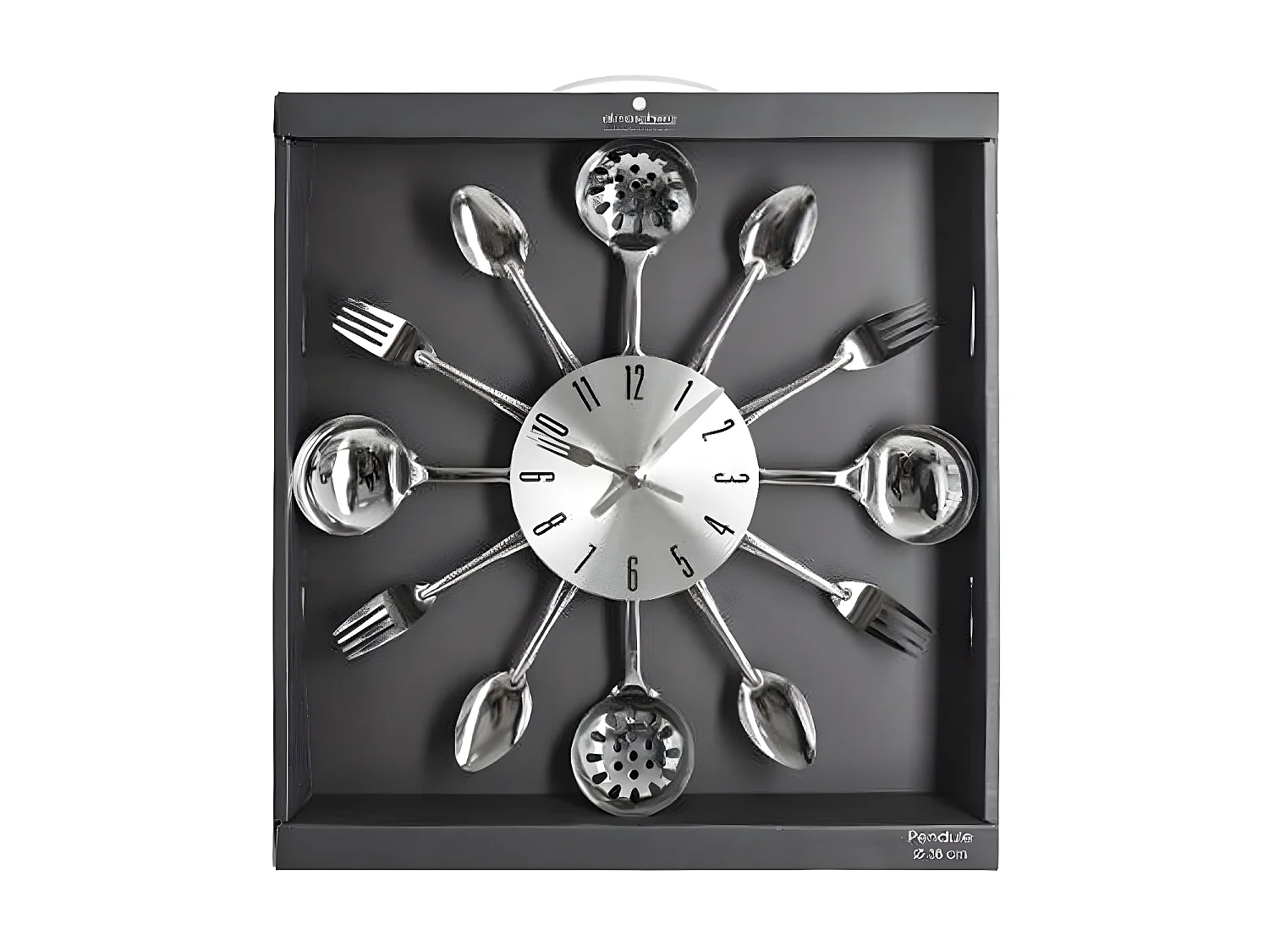 Pendule murale en métal déco cuisine D 38 cm