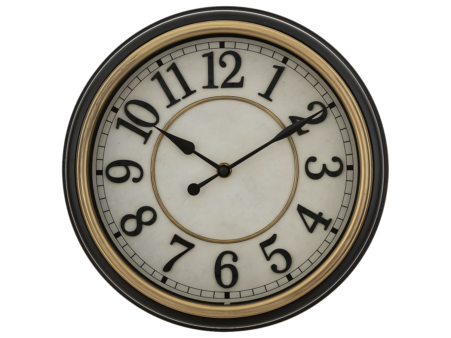 Pendule murale cadre rétro à moulures D 29.2 cm