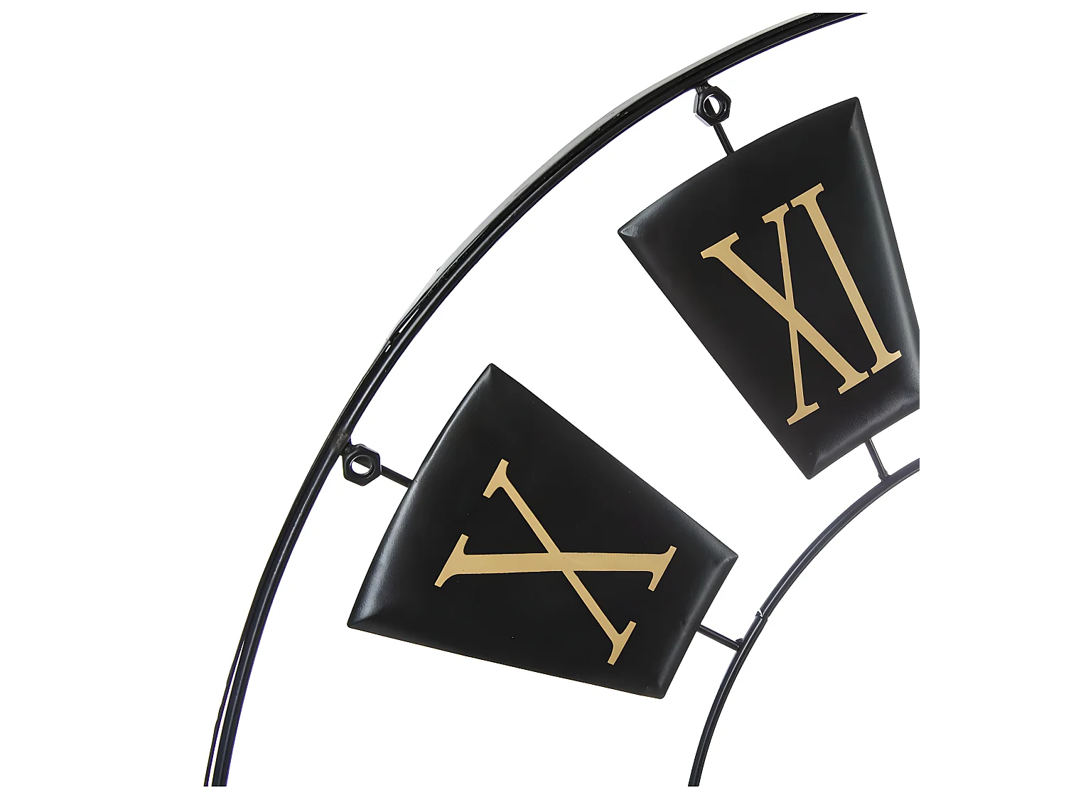 Grande Pendule murale en métal Noir D 76 cm