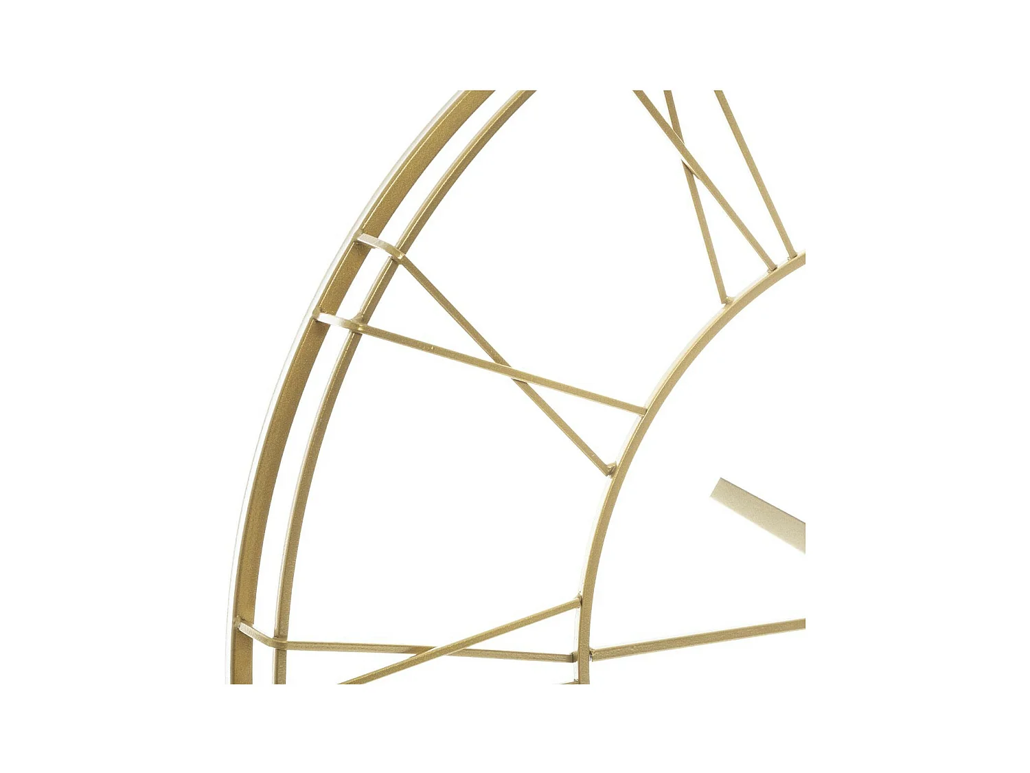 Grande Pendule murale effet 3D en métal doré D 70 cm