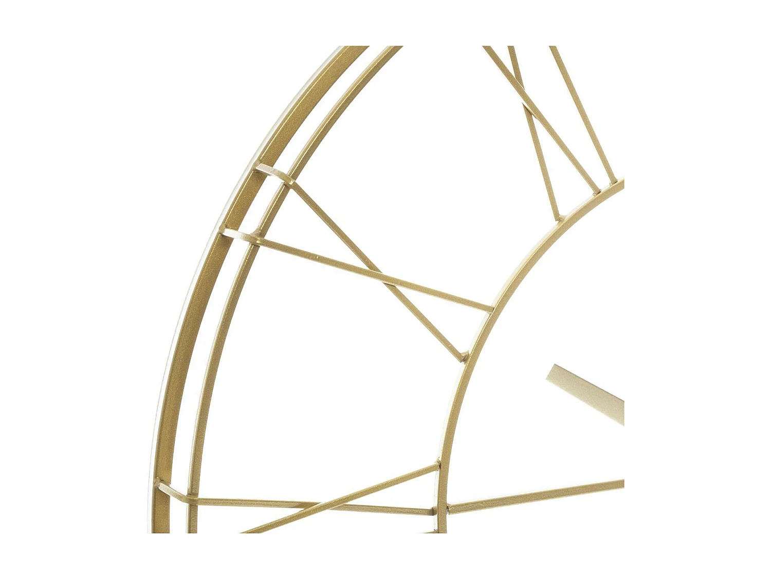 Grande Pendule murale effet 3D en métal doré D 70 cm