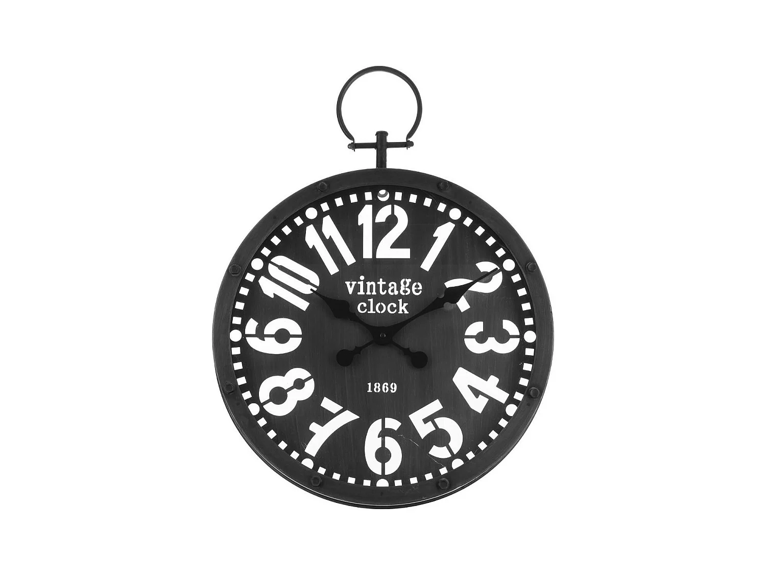 Pendule murale en métal forme Gousset  D 45 cm