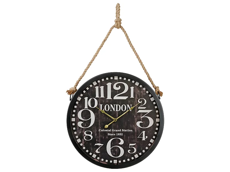 Pendule murale en métal et corde D 52 cm