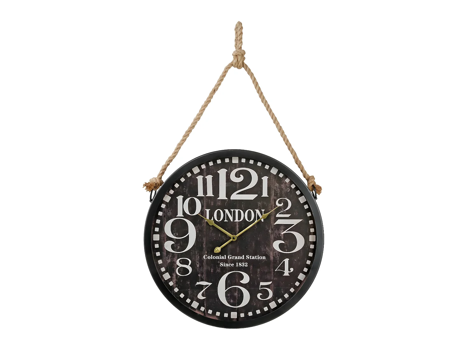 Pendule murale en métal et corde D 52 cm