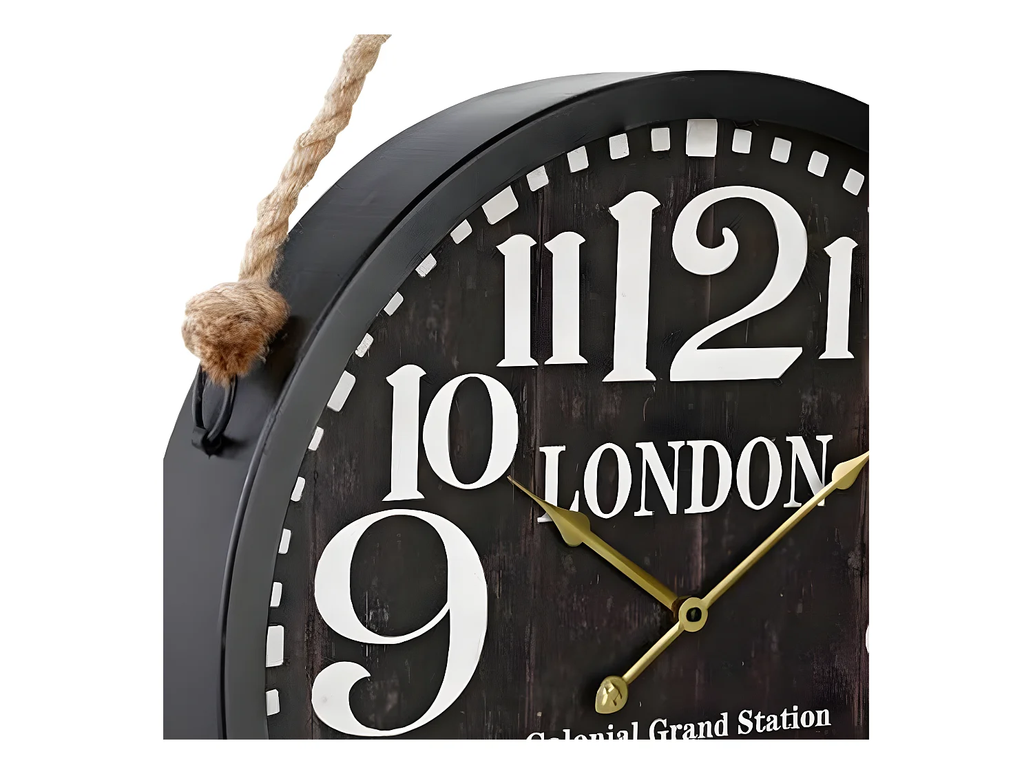 Pendule murale en métal et corde D 52 cm