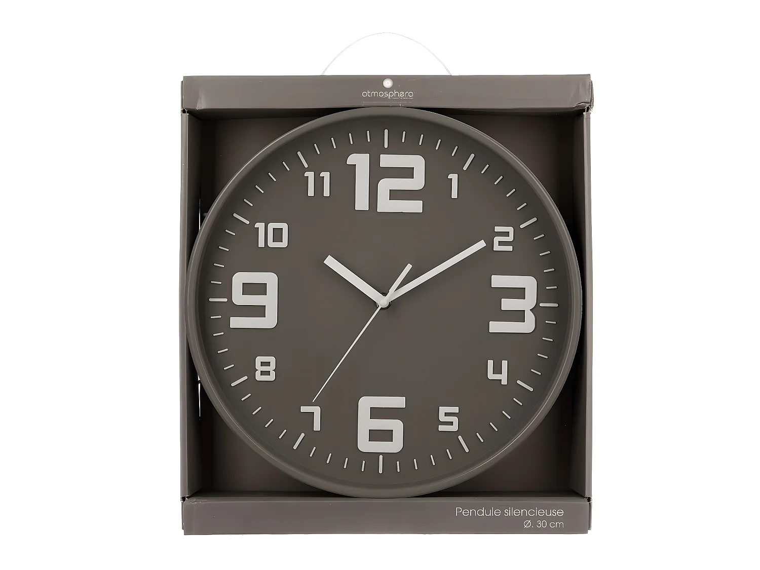 Pendule murale silencieuse Best Gris D 30 cm