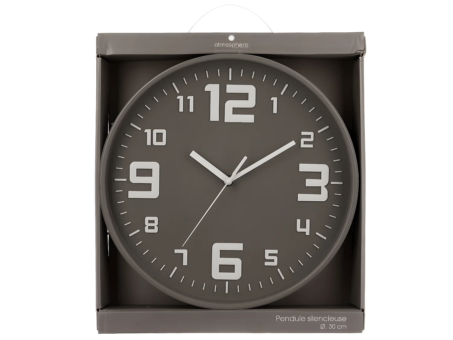 Pendule murale silencieuse Best Gris D 30 cm