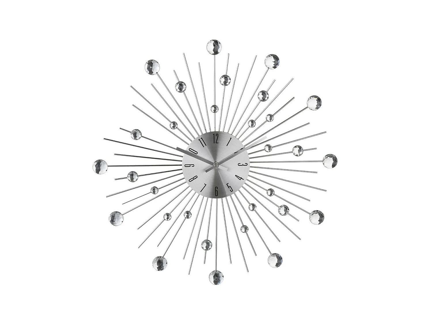 Pendule murale en métal  et strass D 50 cm