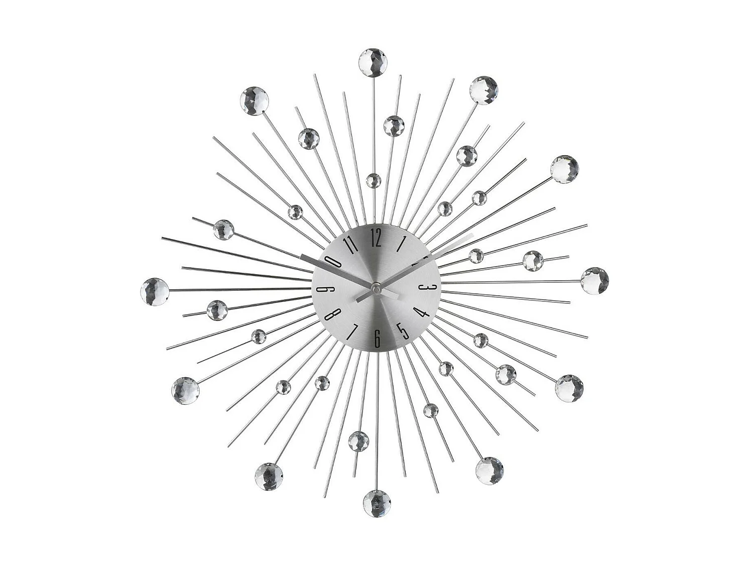 Pendule murale en métal  et strass D 50 cm