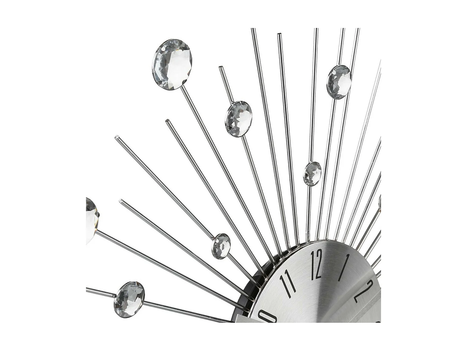 Pendule murale en métal  et strass D 50 cm