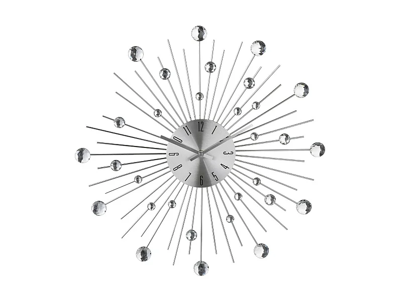 Pendule murale en métal  et strass D 50 cm