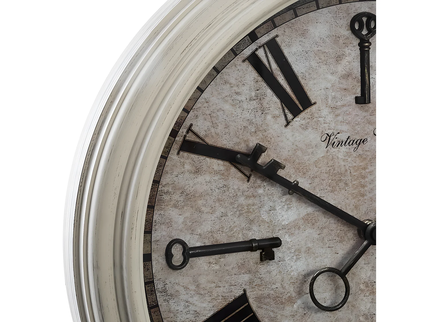 Pendule murale Aiguilles en forme de Clef D 39 cm