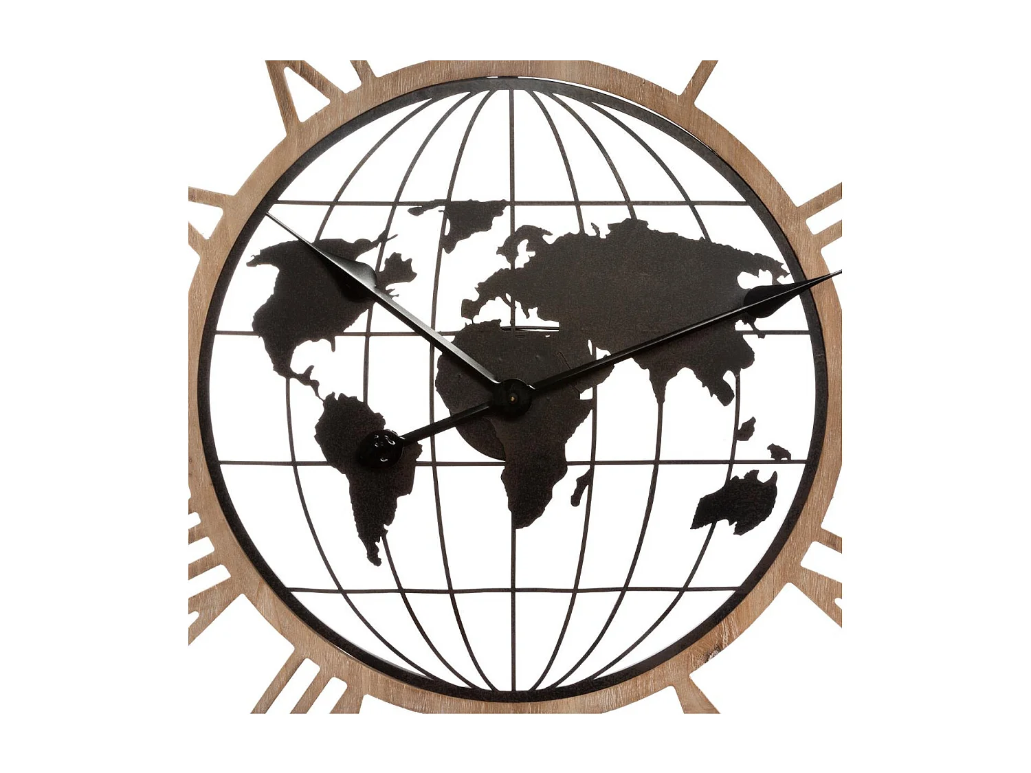 Relógio de parede moderno para sala de estar Alessio, preto, 67 cm