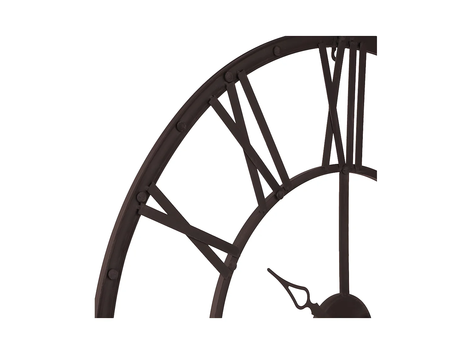 Pendule murale Vintage en métal Marron D 70 cm