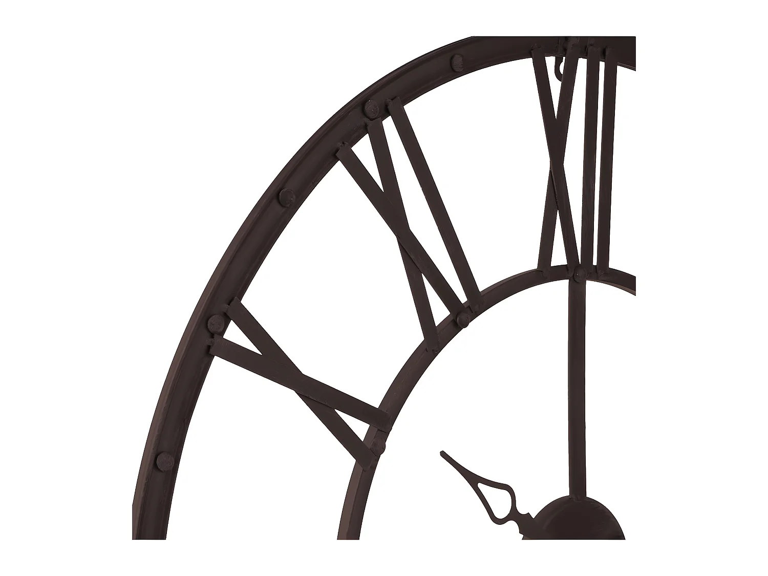 Pendule murale Vintage en métal Marron D 70 cm