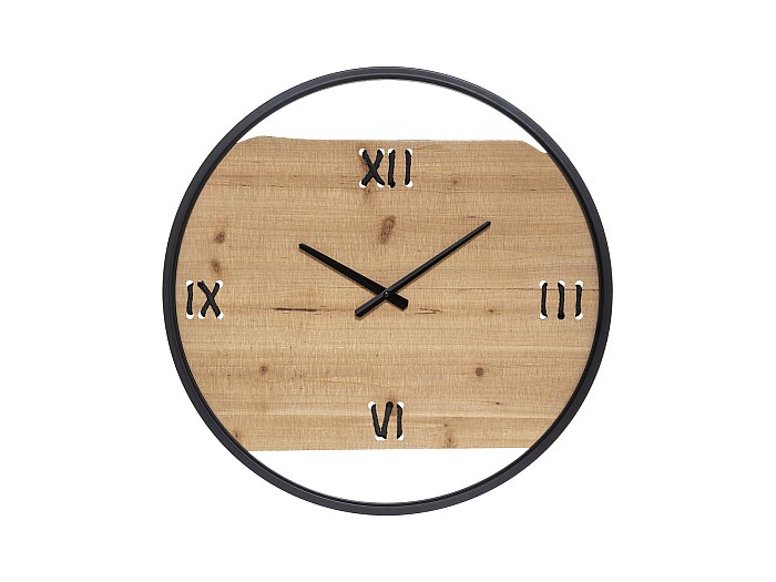 Horloges murales de maison art déco noirs ronds