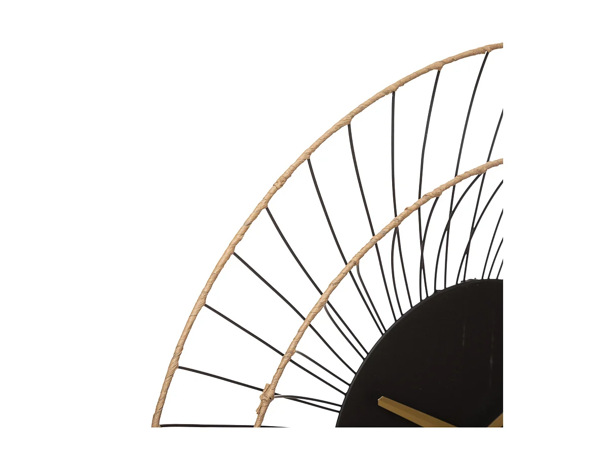 Pendule murale en Métal Doré et Noir D 69.5 cm