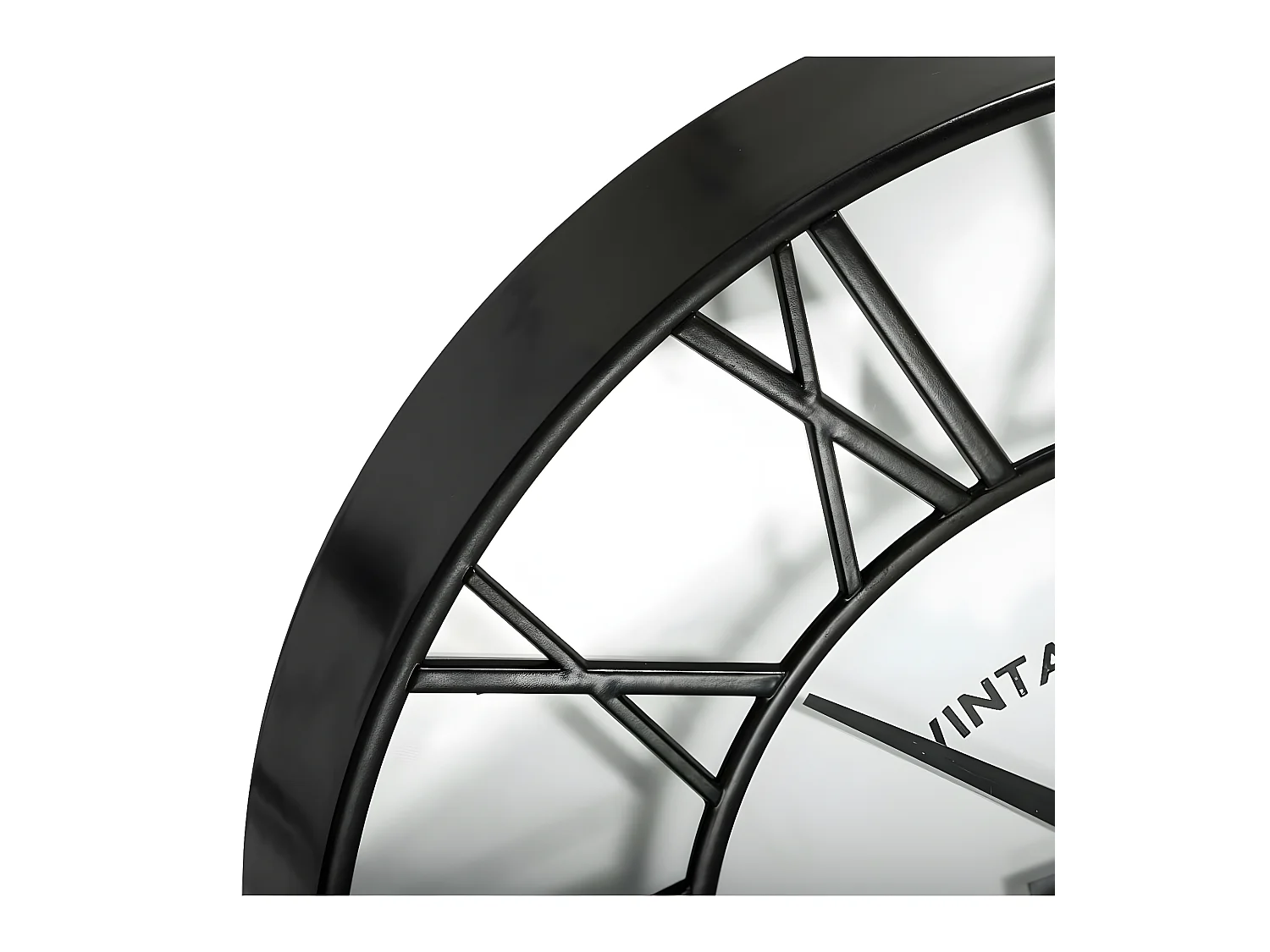 Pendule murale noir rétro et vintage D 35 cm