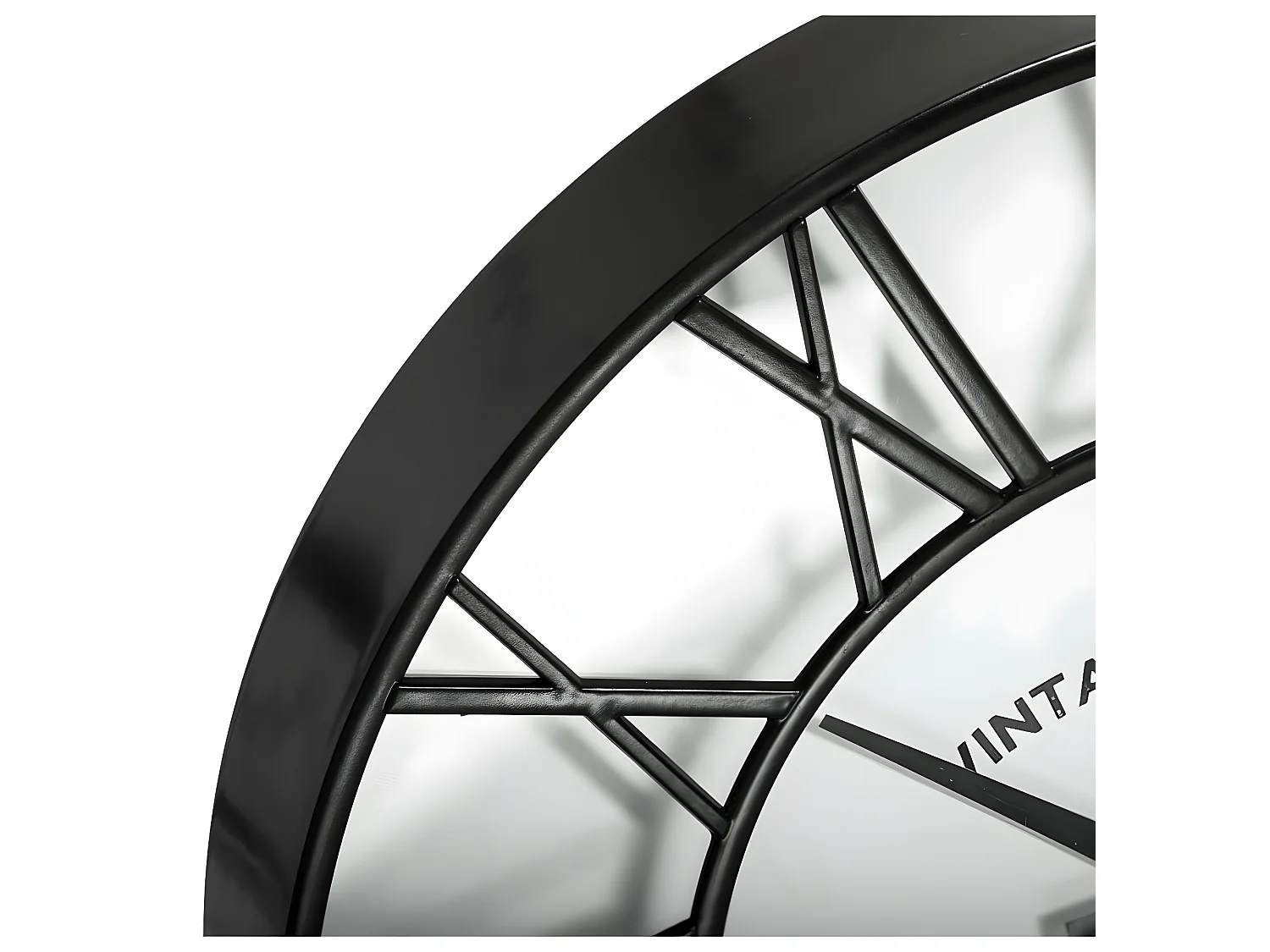 Pendule murale noir rétro et vintage D 35 cm