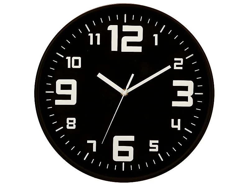 Pendule murale silencieuse Best Noir D 30 cm