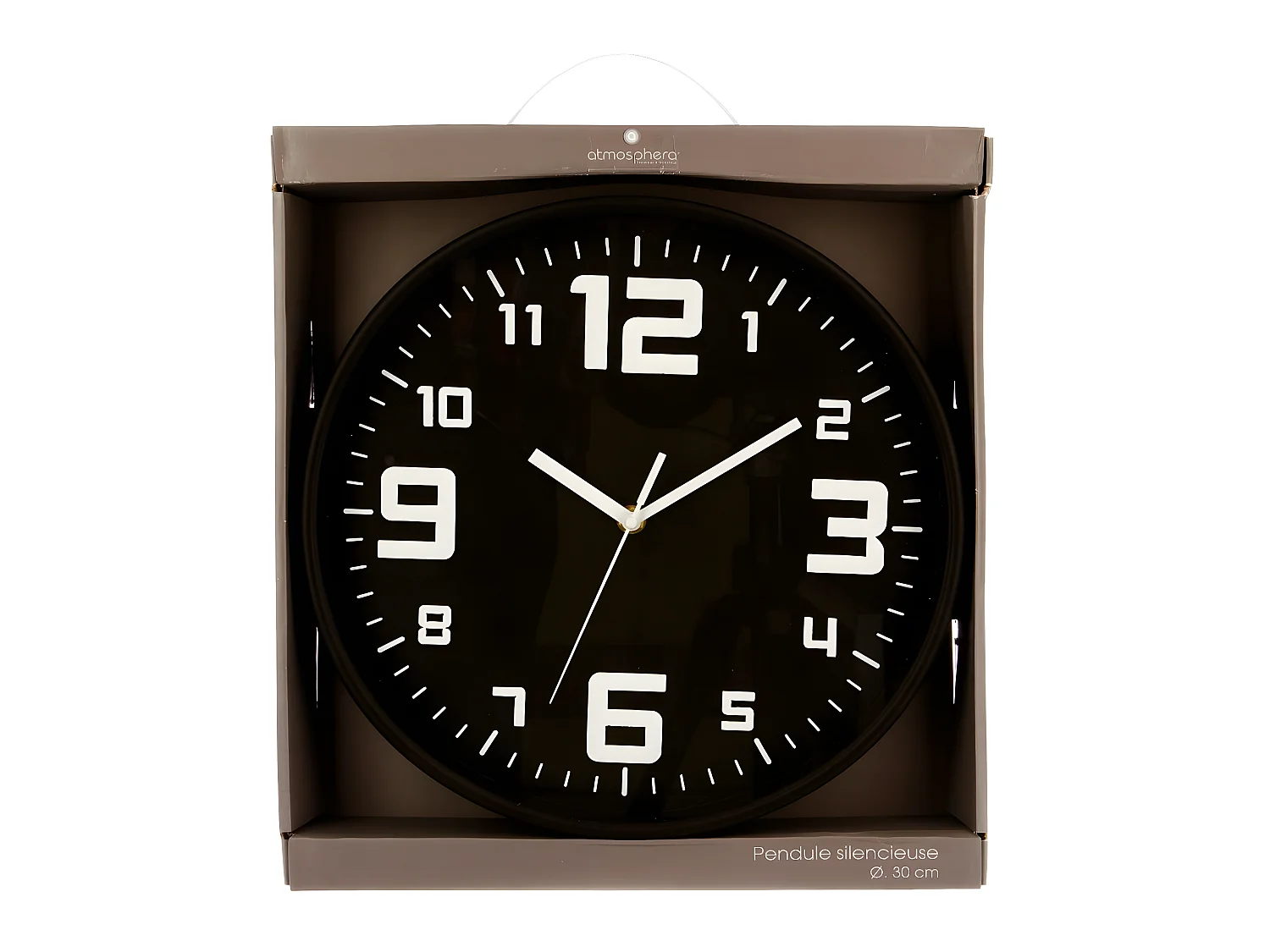 Pendule murale silencieuse Best Noir D 30 cm